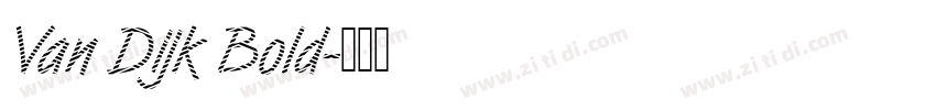 Van Dijk Bold字体转换